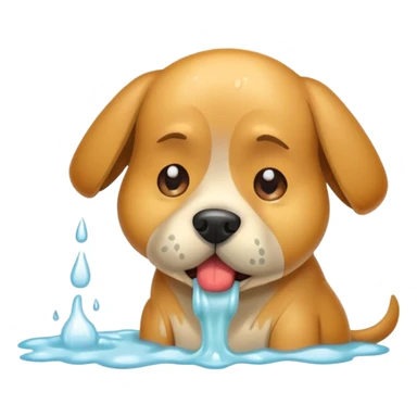 Vomiting dog sticker