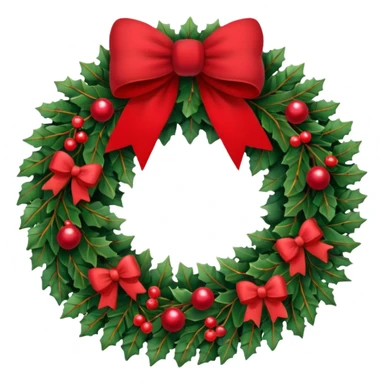 Christmas wreath sticker