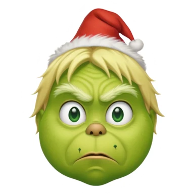 Grinch with blonde hair sticker