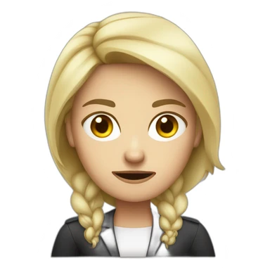 White Woman HR-manager crossed arms angry sticker