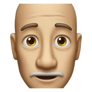 Person with enormous nose and ears sticker