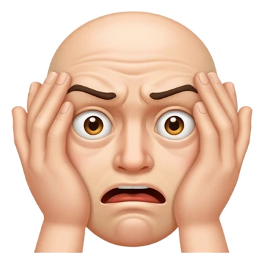 face of absolute disgust with both hands more exaggerated sticker