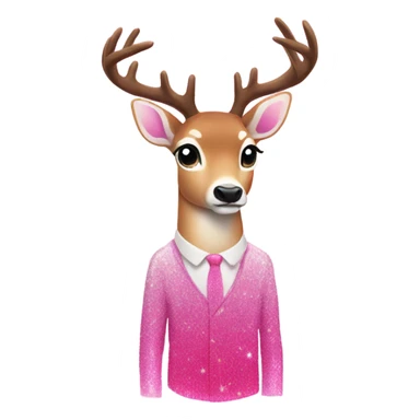 Pink ombre full body buck with glitter  sticker
