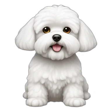 bichon-havanais-black-half-white-head sticker