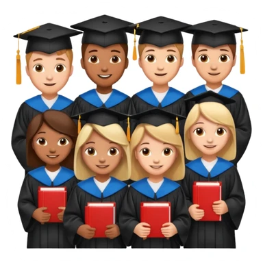 un grupo de estudiantes simpáticas sticker