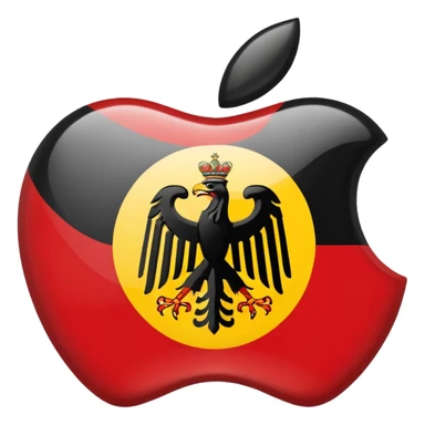 German empire flag in apple style sticker