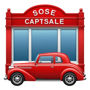 a car with a big capital letters for sale sign in the front window sticker