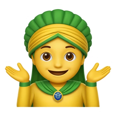 Emoji with Brazil Costume on sticker
