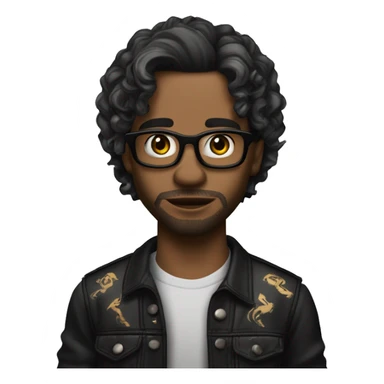 Crea a un cantante un poco moreno ,cabello negro ,con tatuajes en la cara,uno de su tatuaje más característico son dos alas en su cachetes de un lado son unas alas de diablo y en la otra parte son alas de ángel sticker