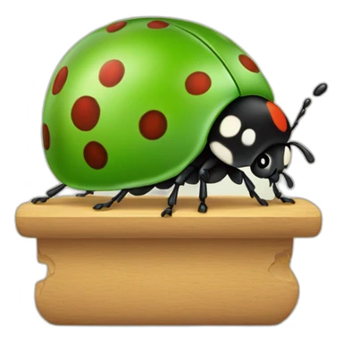 Coccinelle sur étagères sticker