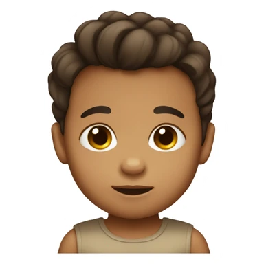 Tan baby boy with dark brown hair  sticker