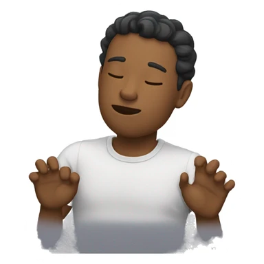 Sleeping while flipping someone off sticker