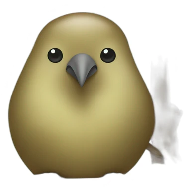 kiwi sitting on a kiwi bird sticker