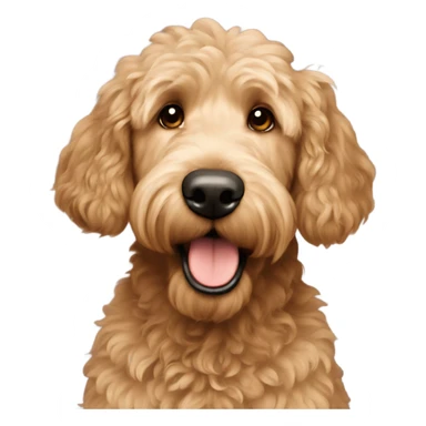 Light brown golden doodle sticker