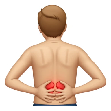 mao nas costas sentindo dor os rins sticker