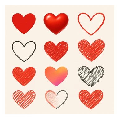 show more heart style sticker