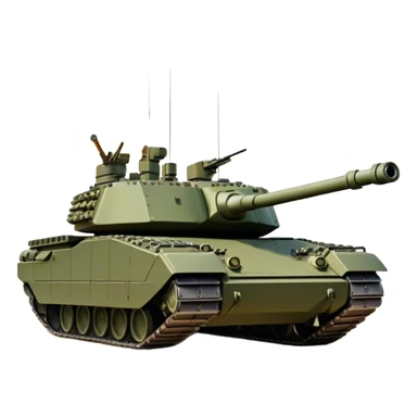 Challenger 2 (2018) – Cinematic-realistic Challenger 2 tank, its massive olive-drab frame pushing through a battlefield covered in thick fog. The powerful rifled gun steadies on a distant target, while its heavy Chobham armor deflects small arms fire, the battlefield illuminated by the glow of flares overhead. sticker