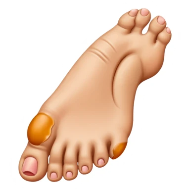 missing toe of a foot sticker