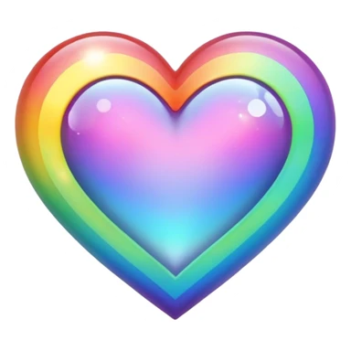 rainbow fairytale heart sticker
