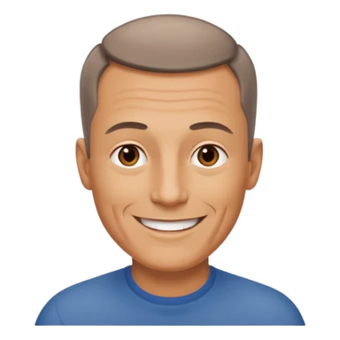 hombre, 50 años pelo poco rapado delgado sticker