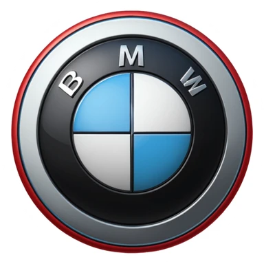 Bmw red logo sticker