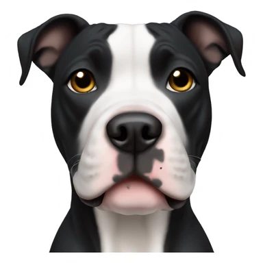 Black American Staffordshire Terrier sticker