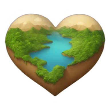 Une terre en forme de coeur sticker