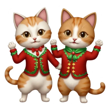 Cats couple salsa dancing  sticker