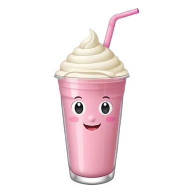 un vector de vaso de batido animado, de caricatura, con tapa y pitillo, que tenga brazos y piernas, cara tierna y que inspire confianza y amabilidad sticker