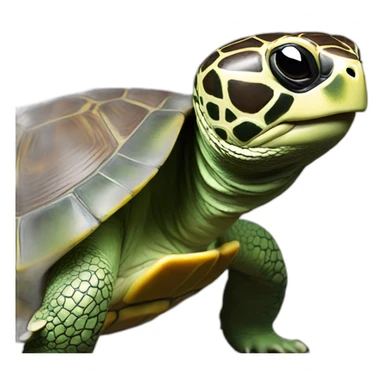 tortue avec un collier sticker