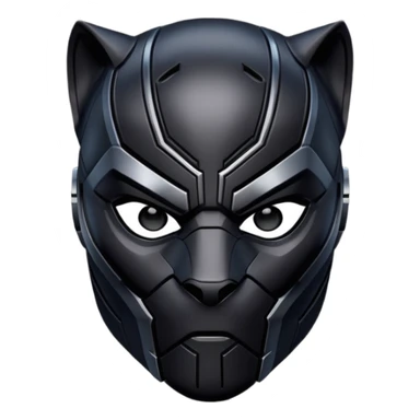 black panther marvel superhero full mask headshot sticker
