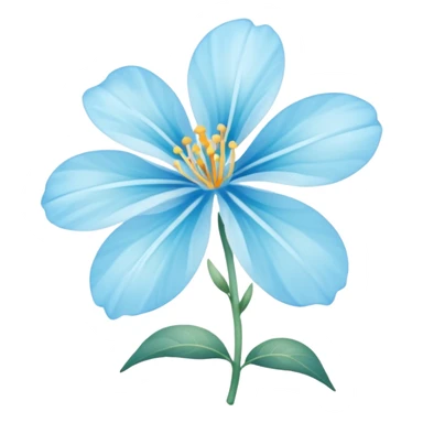 Flor del pensamiento celeste sticker