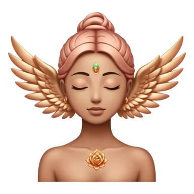 Rose gold wing of the chakra spirituality sticker