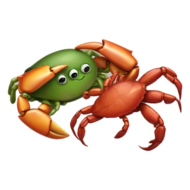 A crab and a scorpion hangout together sticker