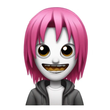 jeff the killer with pink hair sticker