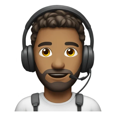 Intense guy with headset sticker