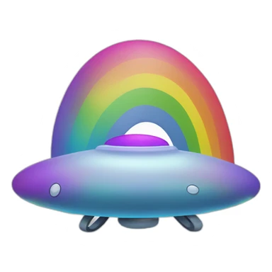 queer ufo rainbow sticker