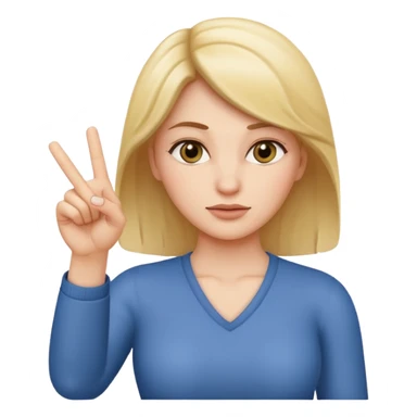 Female shaking index finger saying no sticker