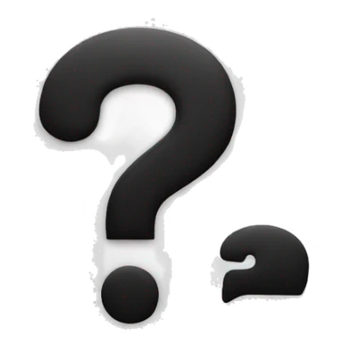 Question mark facing the other way sticker