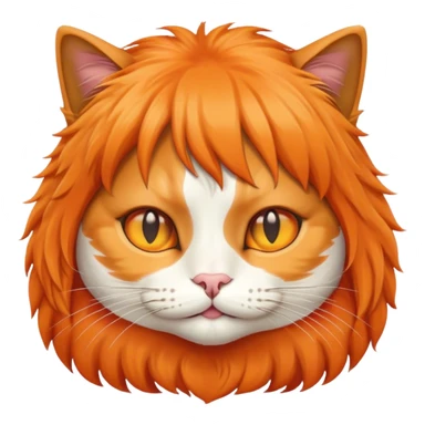 Cat with a wig  sticker