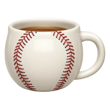 Baseball tea cup sticker