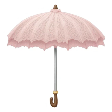lace light pale pink frilly parasol  sticker