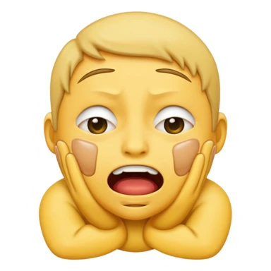 An emoji strangling itself sticker