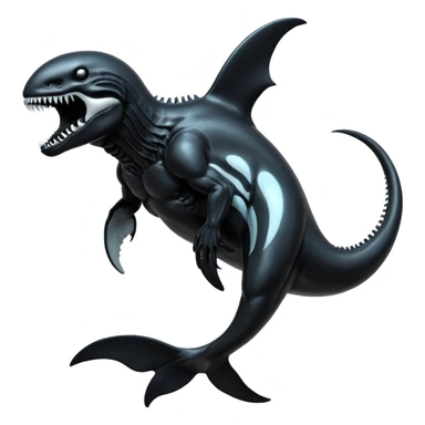  Venom-Xenomorph-Orca-hybrid-fantasy-creature (full body) sticker