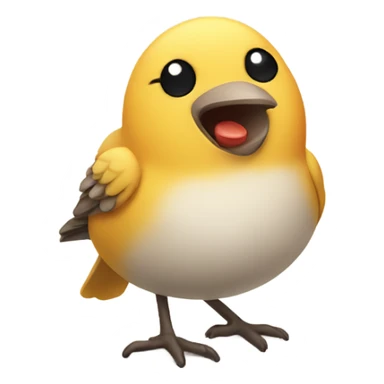 cute little bird and crumbs  sticker