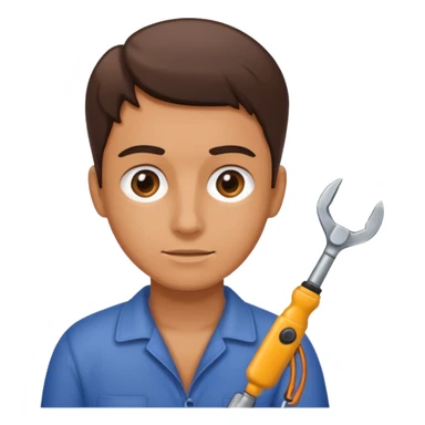 person Repairing a tool sticker