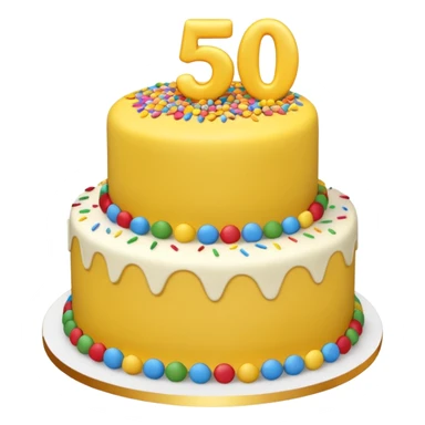 50th birthday with 50 in emoji sticker