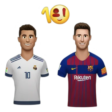 Cristiano Ronaldo and Leo Messi saying Suiiii sticker