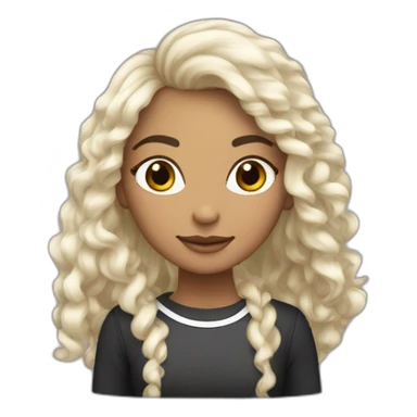 mulher cabelo preto de pele branca com filha loira de pele branca sticker