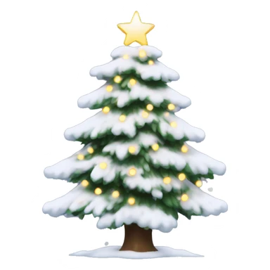 aesthetic christmas tree with snow sticker